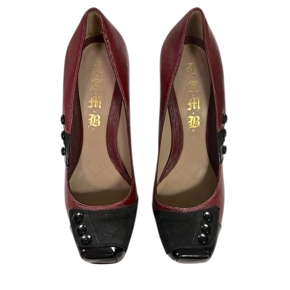 L.A.M.B. Women's Red and Black Heels - Picture 2 of 6